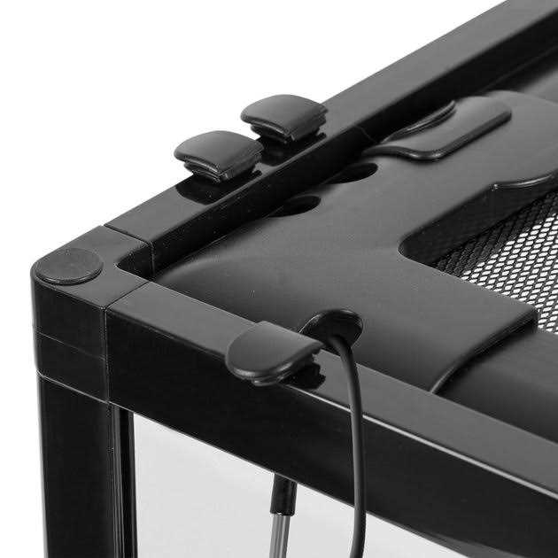 REPTI ZOO Front Double Hinge Door with PVC Background Reptile Glass Terrarium Tank