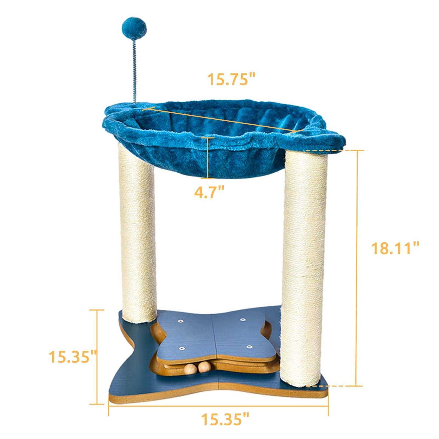 Petfamily 3 in 1 Cat Scratching Post with Hammock