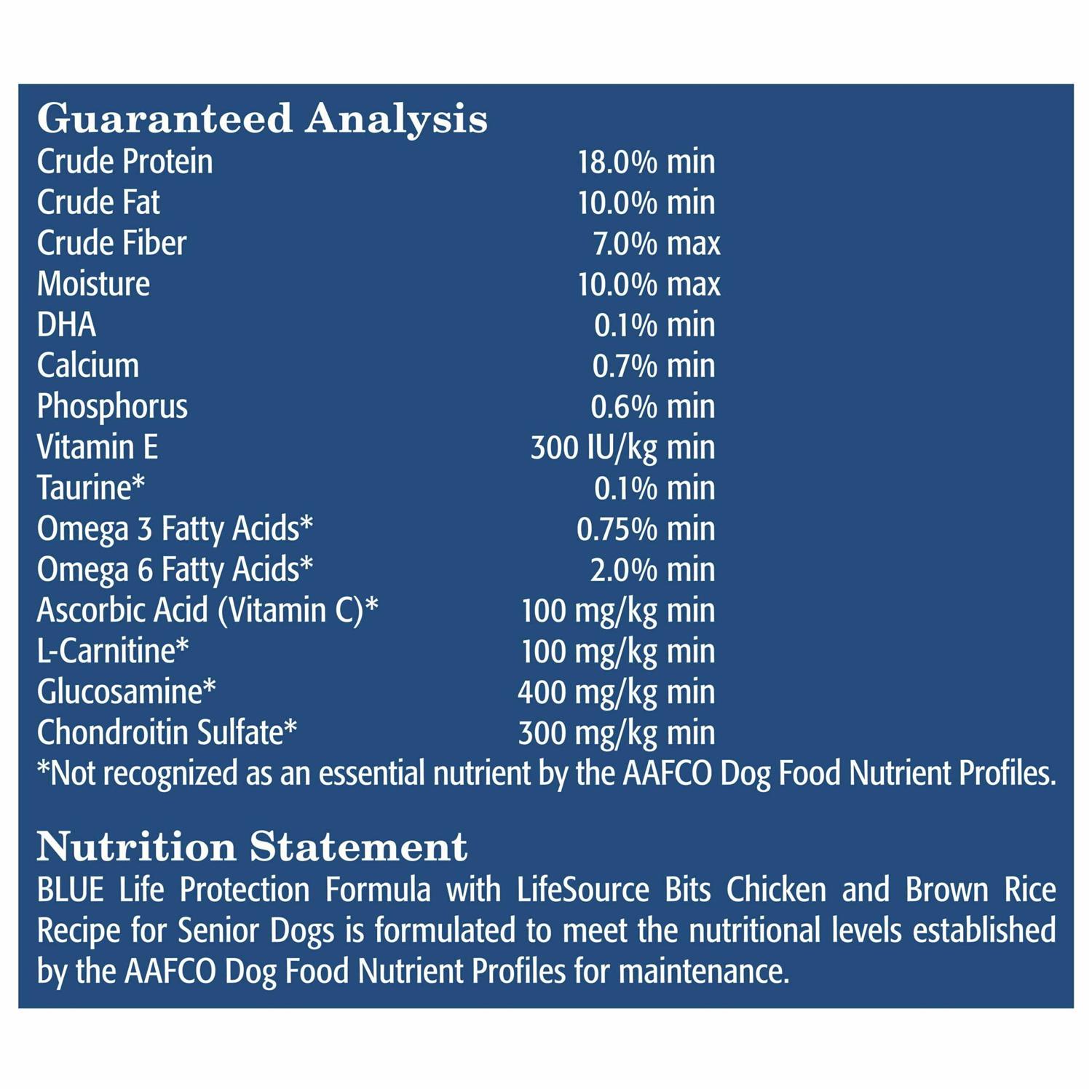 Blue Buffalo Life Protection Formula Natural Senior Chicken and Brown Rice Dry Dog Food