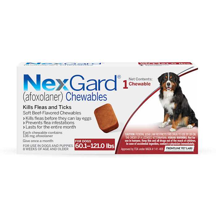 NexGard Chewables for Dogs 60.1 to 121 lbs