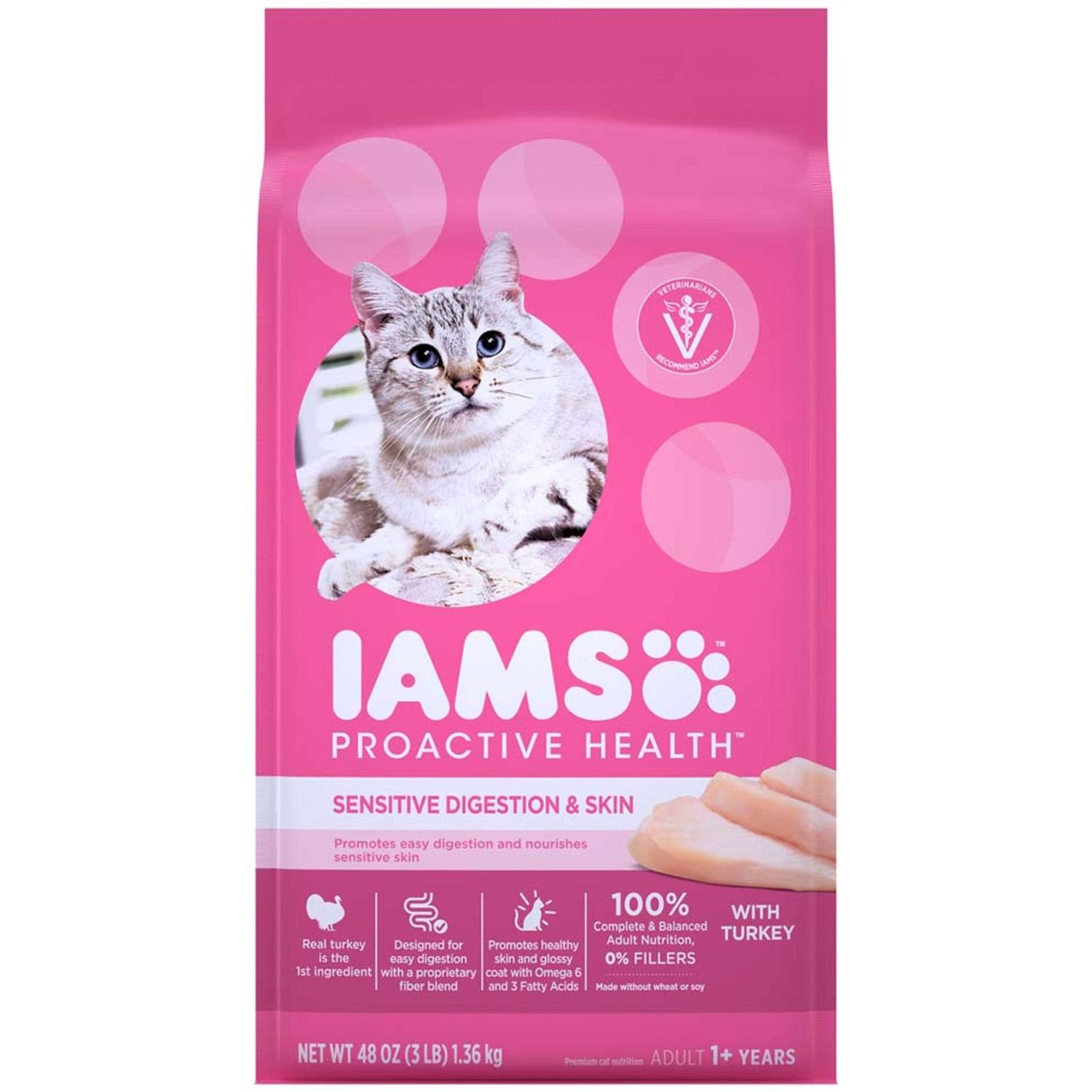 Iams Proactive Health Adult Sensitive Digestion & Skin Dry Cat Food