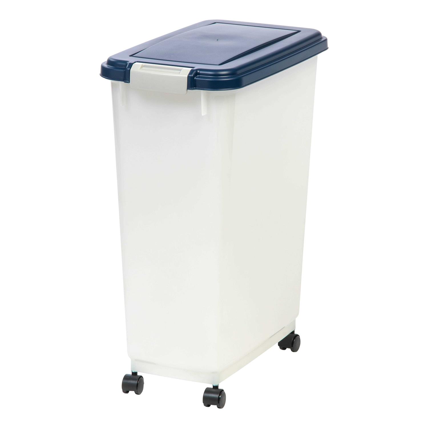 Iris USA WeatherPro Airtight Dog Cat Bird & Other Pet Food Storage Bin Container with Attachable Casters