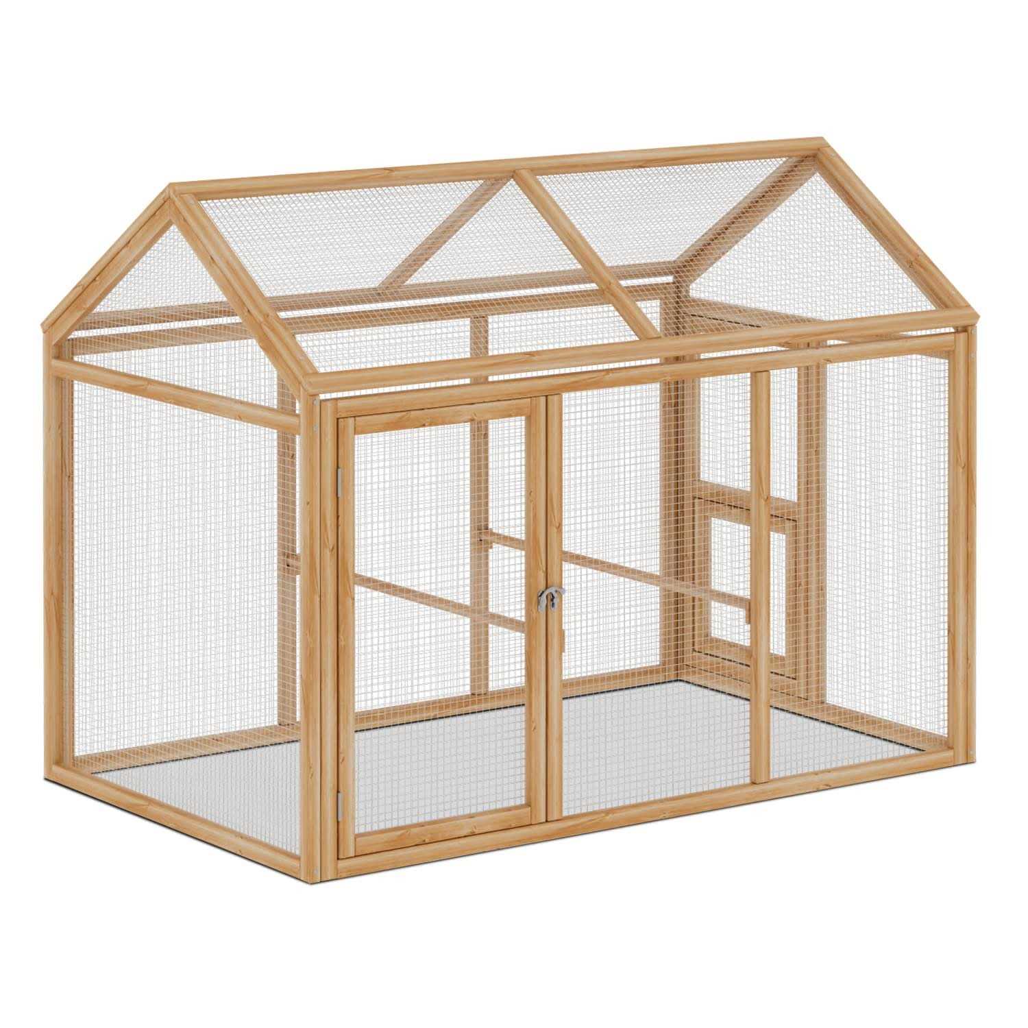 MoNiBloom Outdoor Chicken Coop Large Hen House Poultry Cage with Roosting Rods