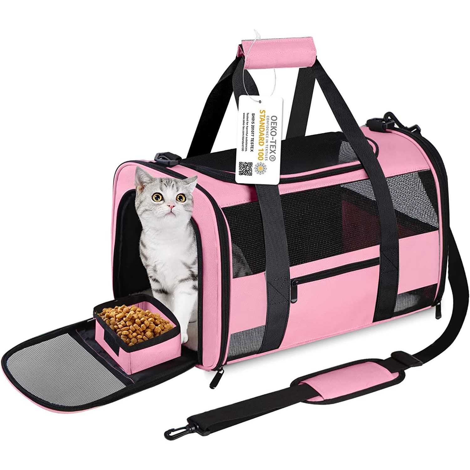 CUSSIOU Cat Carrier Dog Carrier Pet Carrier Airline Approved for Small Dogs Medium Cats Puppies Under 15 Lbs