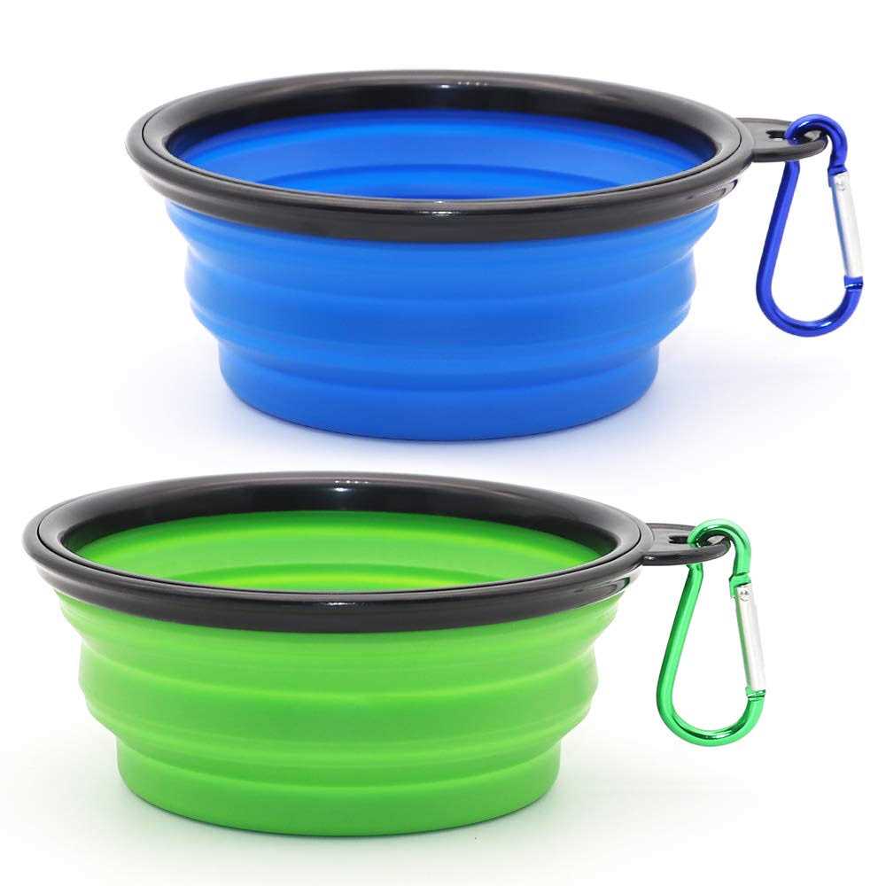 Dog Bowl Pet Collapsible Bowls 2 Pack Collapsible Dog Water Bowls for Cats Dogs