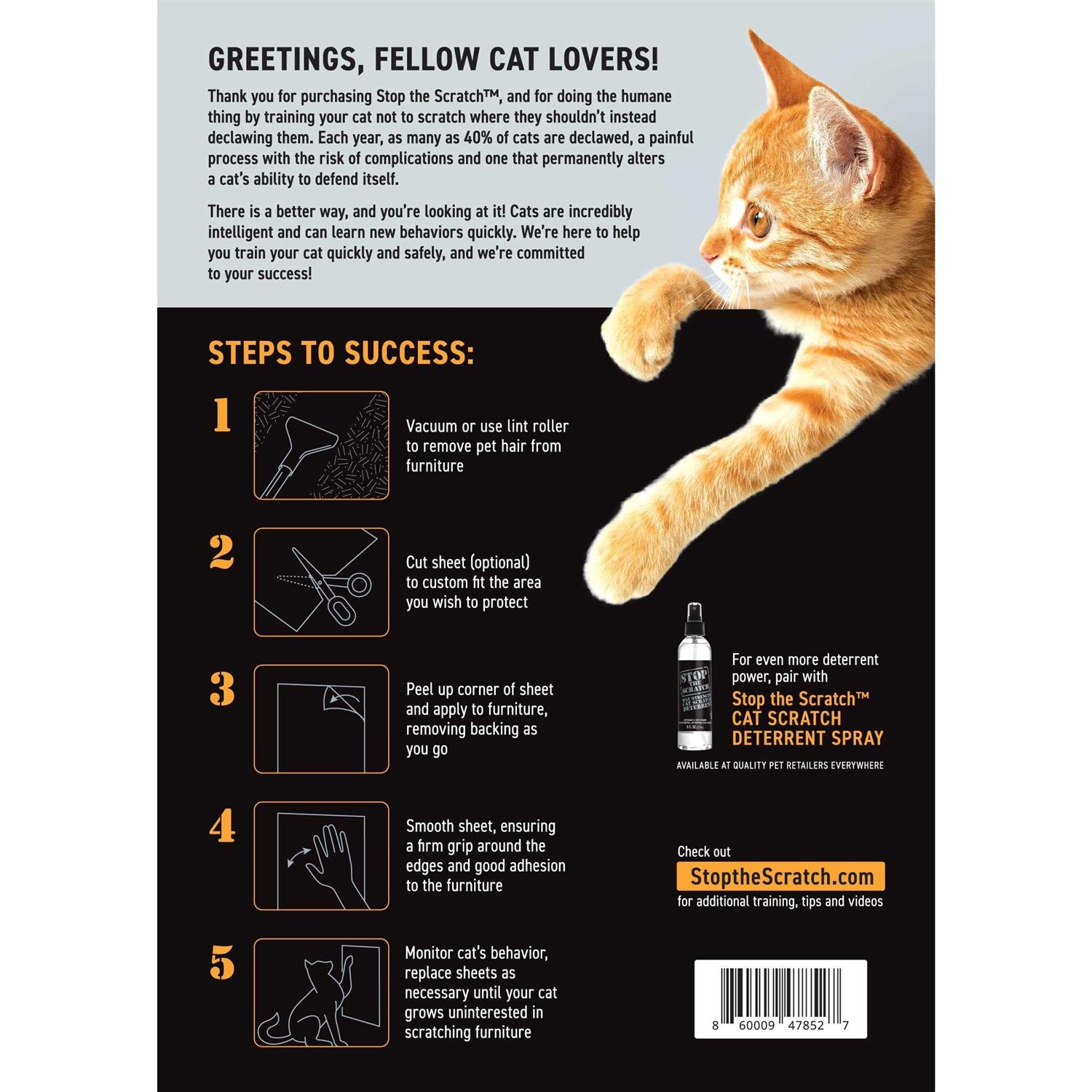 Emmy’s Best Pet Products Pro Strength Double-Sided Cat Scratch Tape Sheets to Deter Scratching