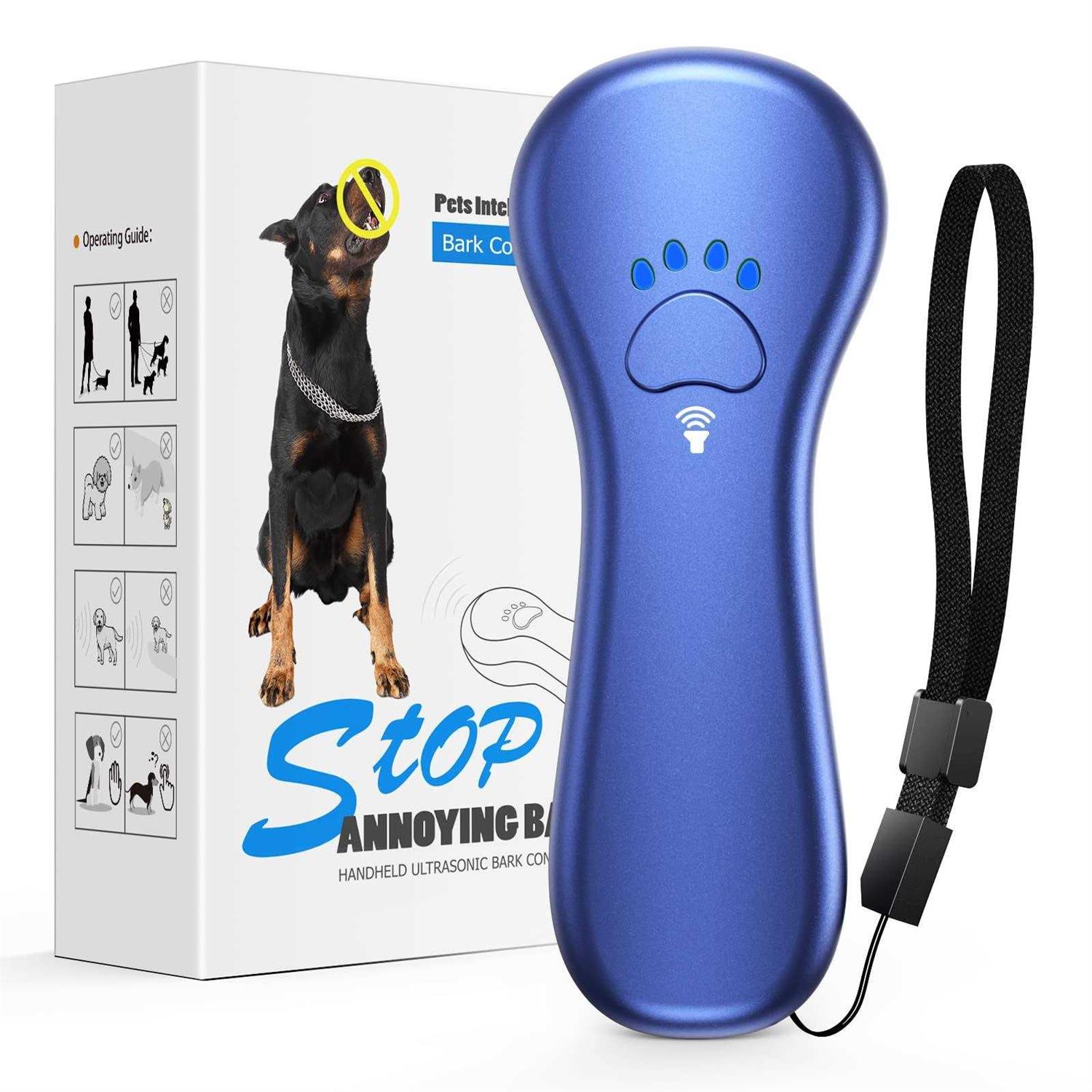 Ahwhg New Anti Barking Device Dog Barking Control Devices,Rechargeable Ultrasonic Dog Bark Deterrent up to 16.4 Ft Effective Control Range Safe