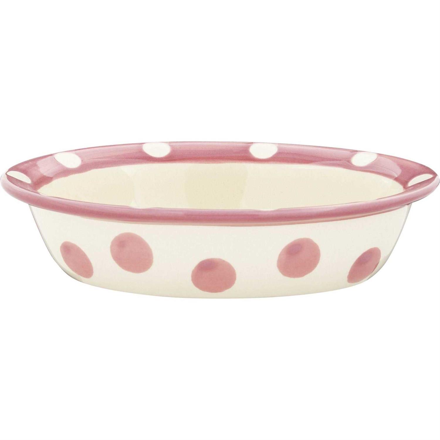 Petrageous Designs Polka Paws Oval Ceramic Dog & Cat Bowl