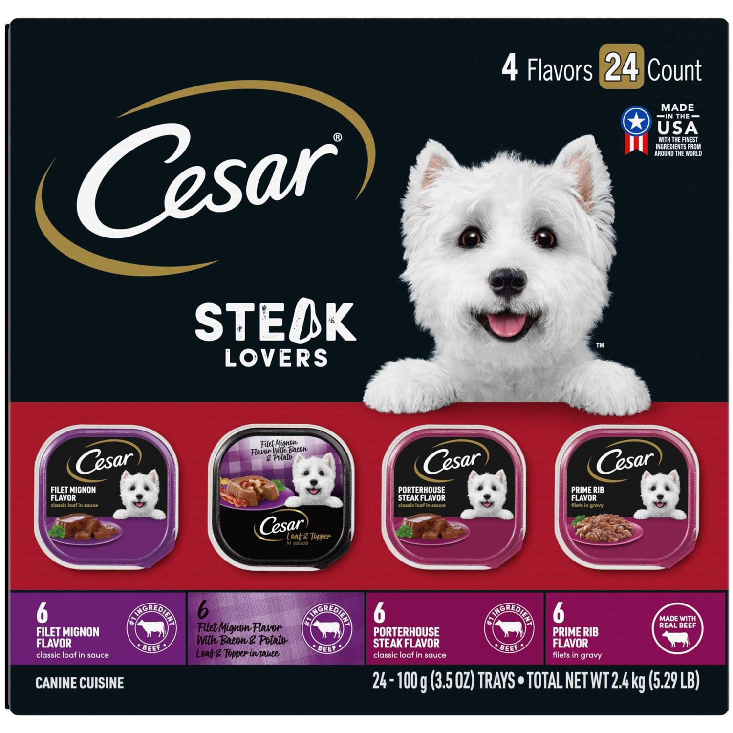 Cesar Steak Lovers Variety Pack Wet Dog Food