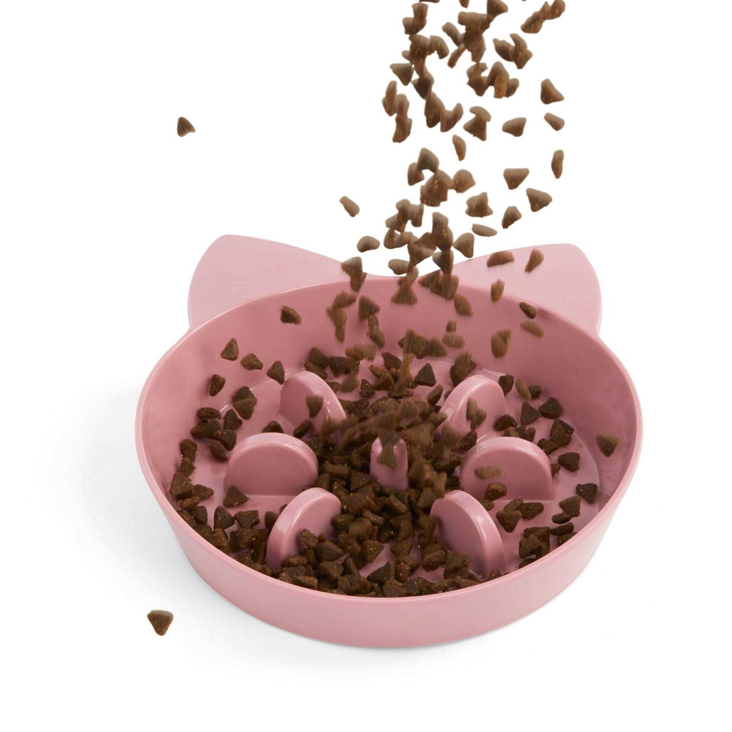 EveryYay Take It Slow Mauve Slow Feeder Cat Bowl