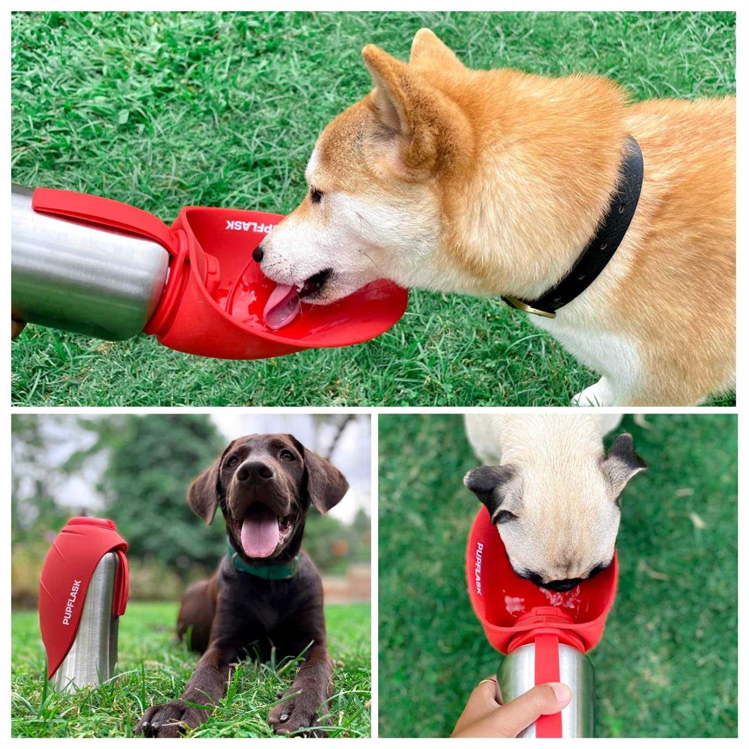 Tuff Pupper PupFlask Large Dog Water Bottle 27 or 40 OZ Stainless Steel