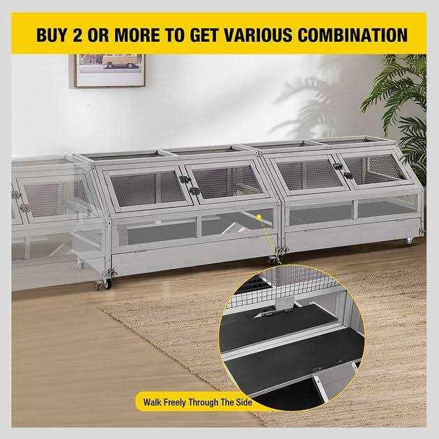 Aivituvin Large Guinea Pig Cages Wooden Guinea Pig Habitat AIR62