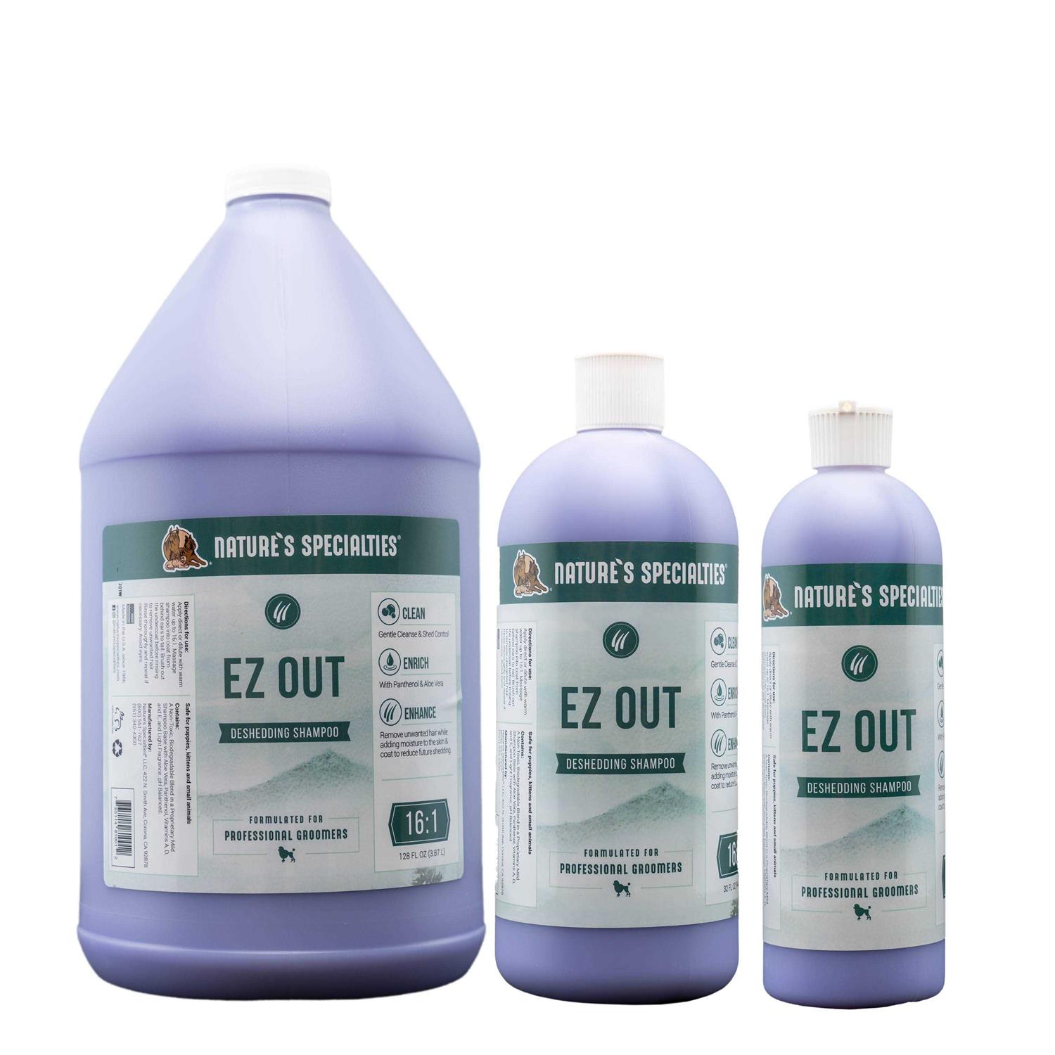 Nature’s Specialties EZ Out Deshedding Shampoo for Dogs Cats