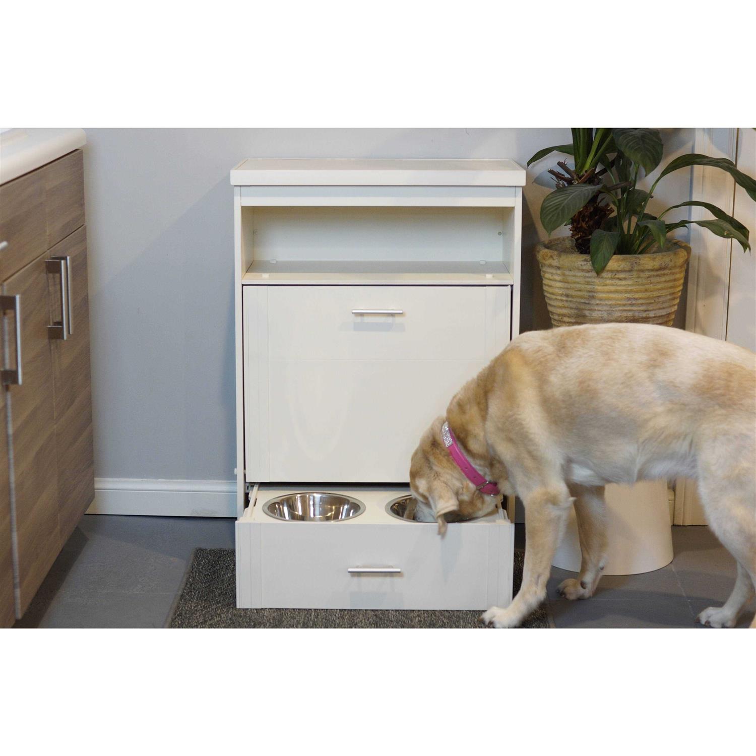 New Age Pet ECOFLEX Dog Food Pantry Double Dog Bowl