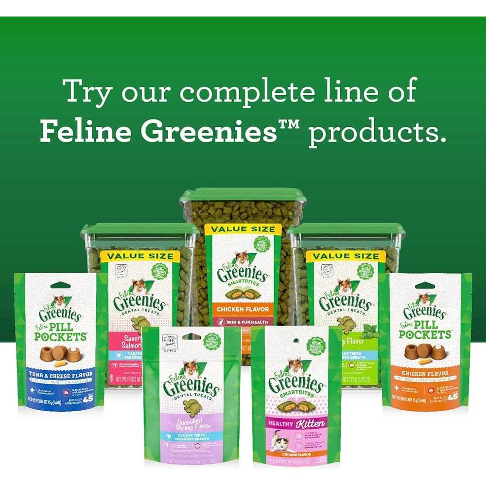 Feline Greenies SmartBites Cat Treats Skin & Fur