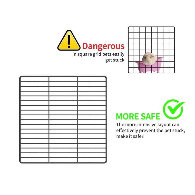 Eiiel Guinea Pig Cage,Indoor Habitat Cage with Waterproof Plastic Bottom,Playpen for Small Pet Bunny