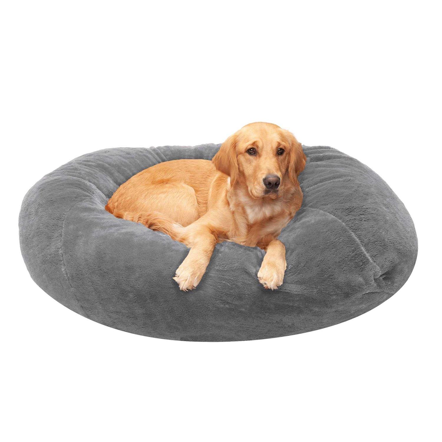 FurHaven Pet Round Plush Ball Dog Bed