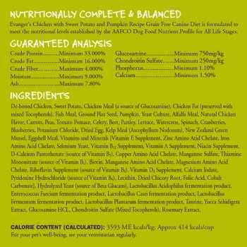 Evanger’s Chicken Sweet Potato & Pumpkin Grain Free Dry Dog Food