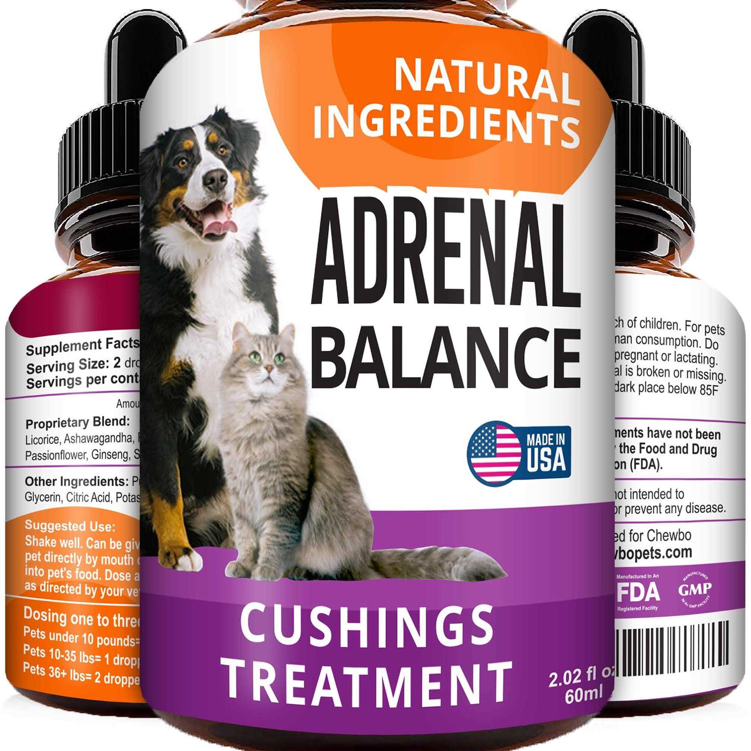 FurFinds Adrenal Balance for Dogs and Cats Cushings Treatment for Pets