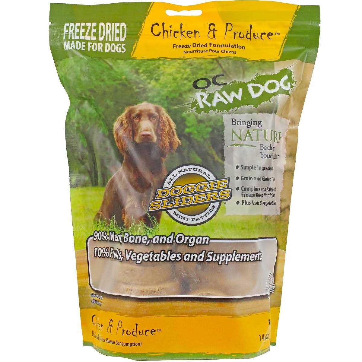 OC Raw Freeze-Dried Chicken & Produce Sliders Dog Food