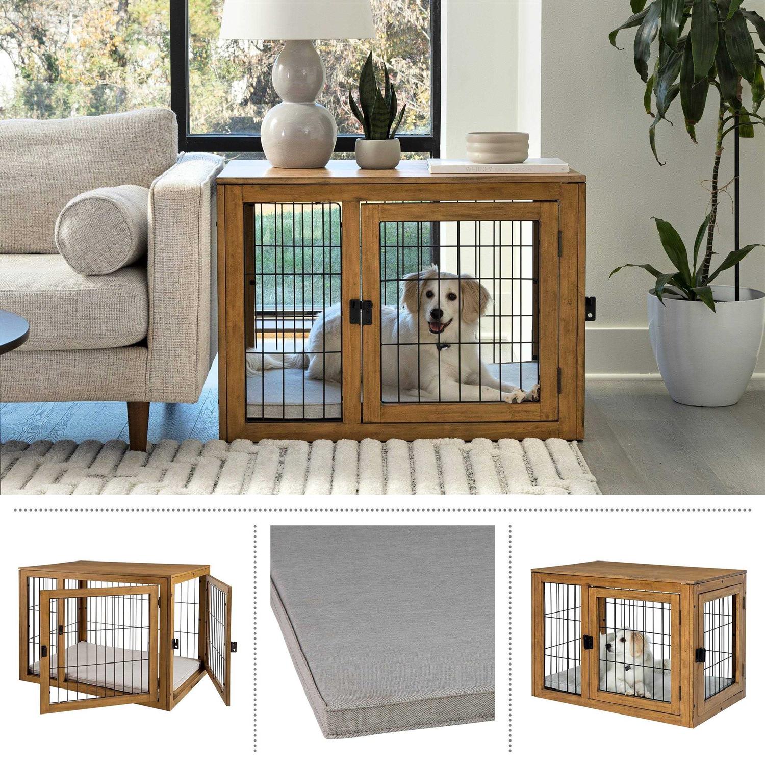 Petmaker Furniture-Style Dog Crate with Double Doors