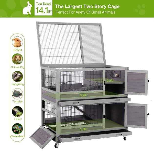 Aivituvin Rabbit Hutch Outdoor Bunny Cage AIR18