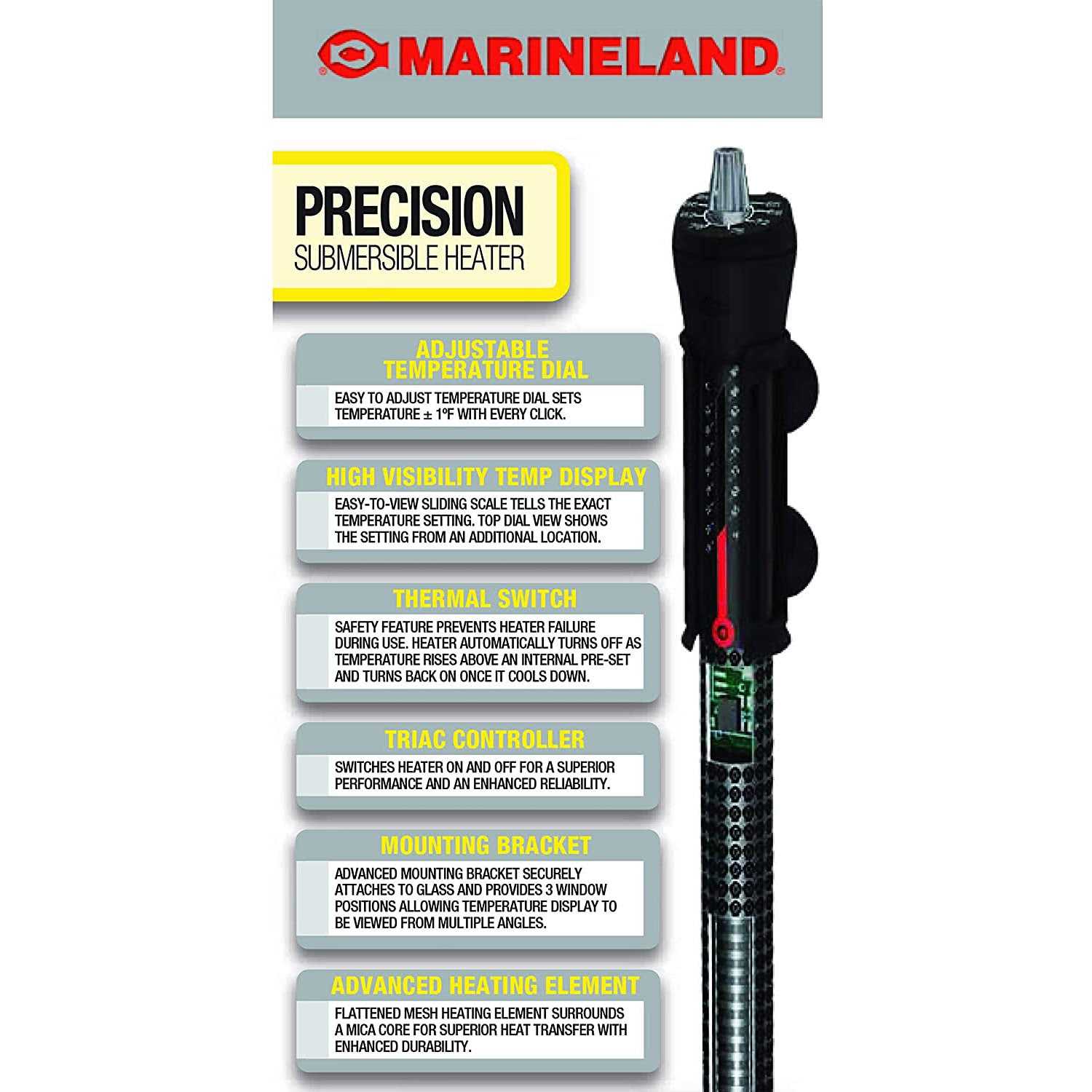 Marineland Precision Submersible Aquarium Heater