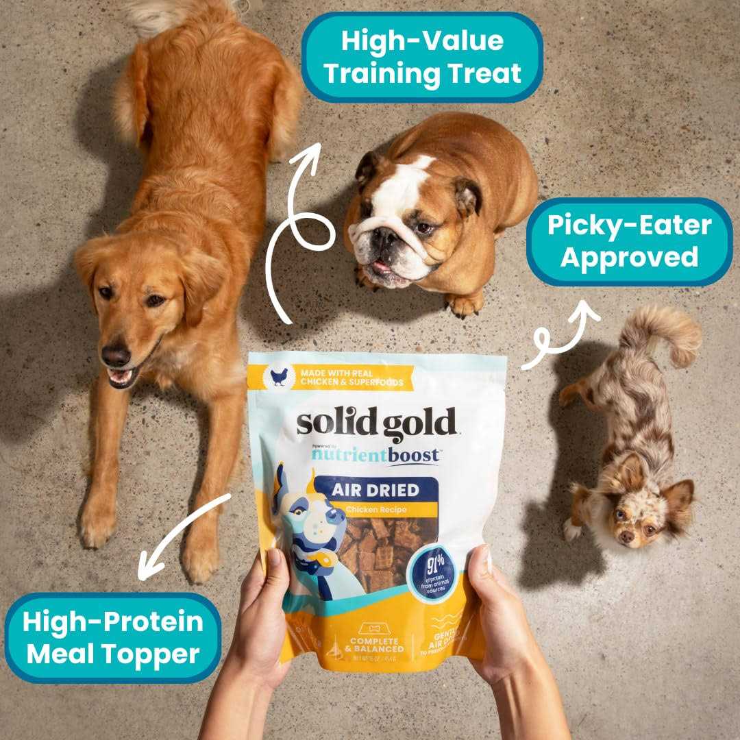 Solid Gold Air Dried Dog Food Toppers for Picky Eaters Dog Food Topper Made with Real
