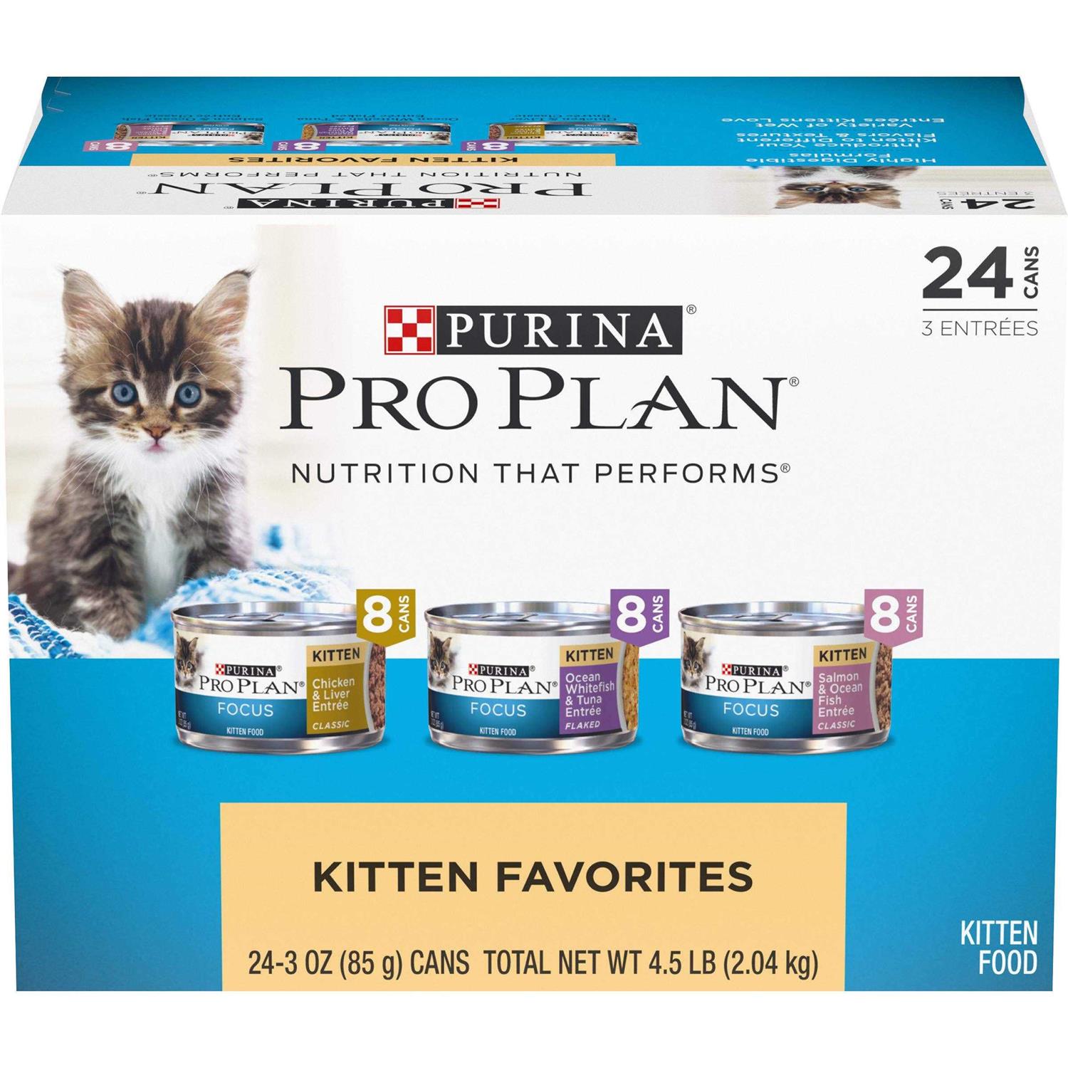 Purina Pro Plan Focus Kitten Favorites Wet Kitten Food Variety Pack