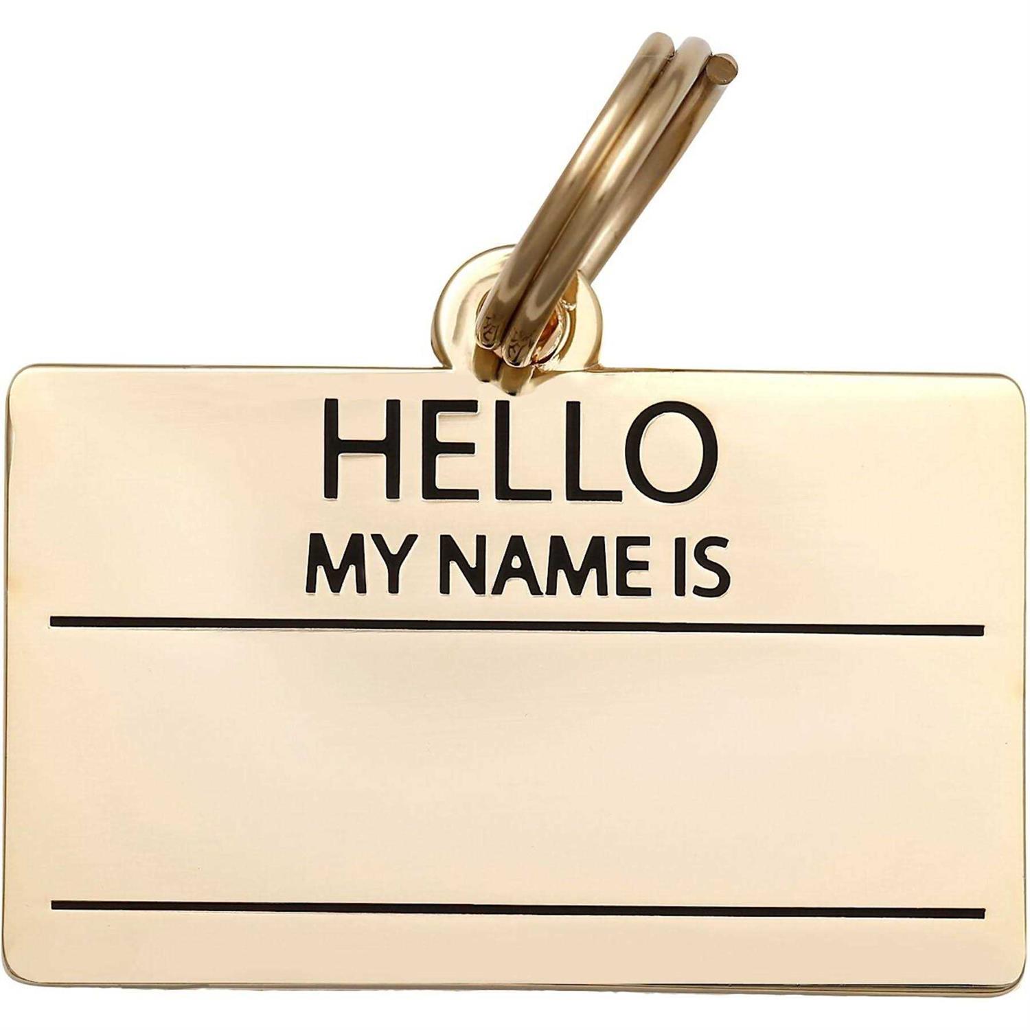 Two Tails Pet Company Hello My Name is ID Tag