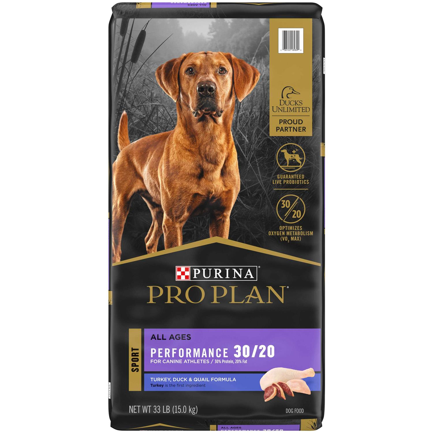 Purina Pro Plan Sport Performance 30/20 Turkey Duck & Quail Formula Dry Dog Food