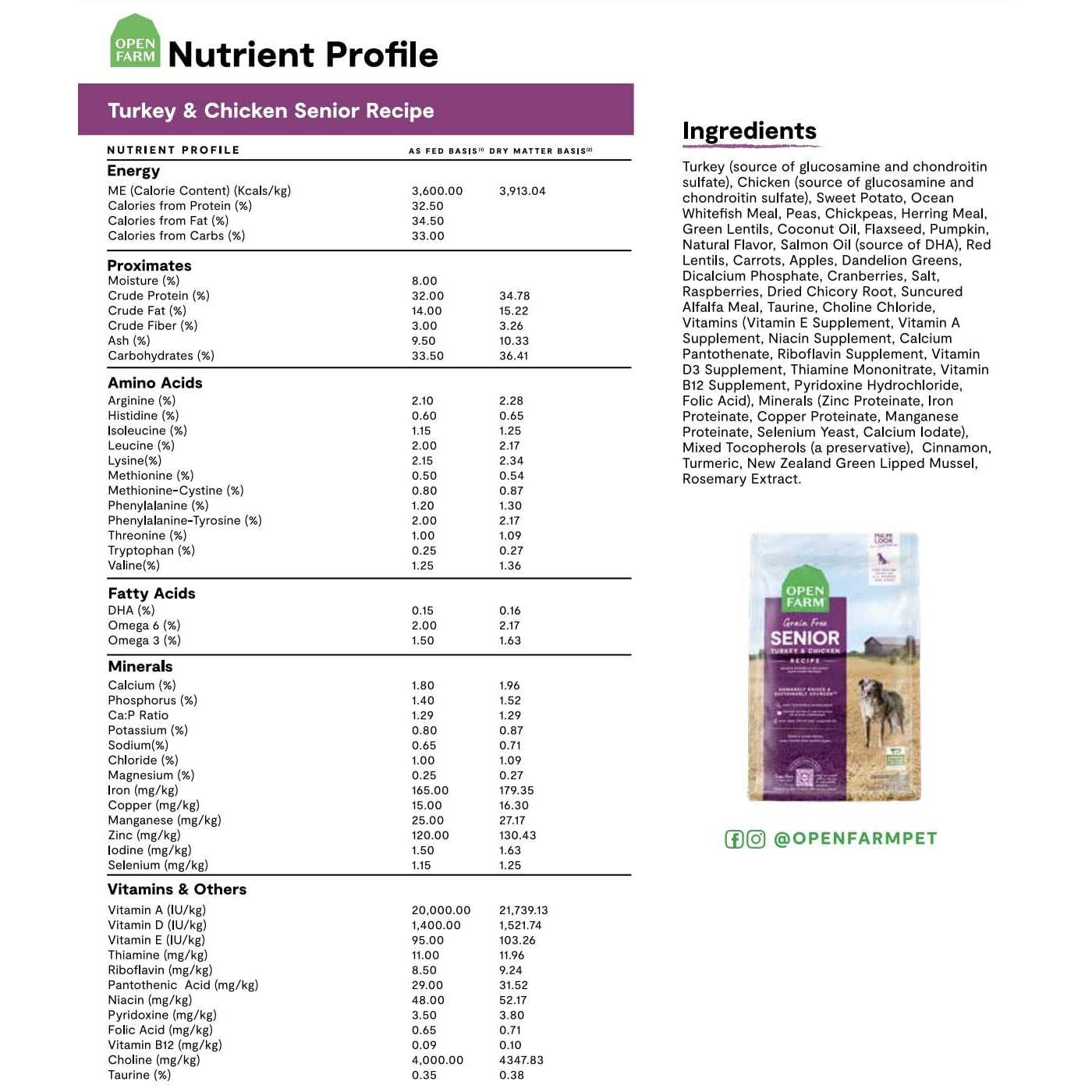 Open Farm Senior Dry Dog Food