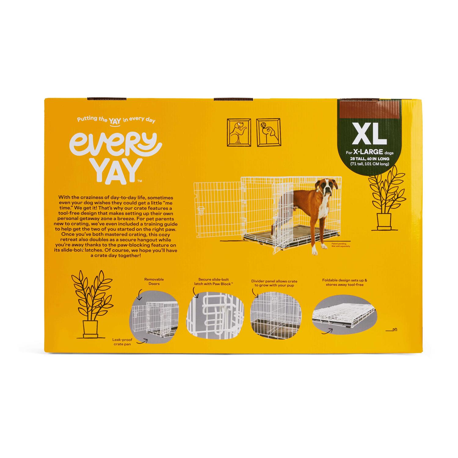 EveryYay White 2-Door Dog Crate H