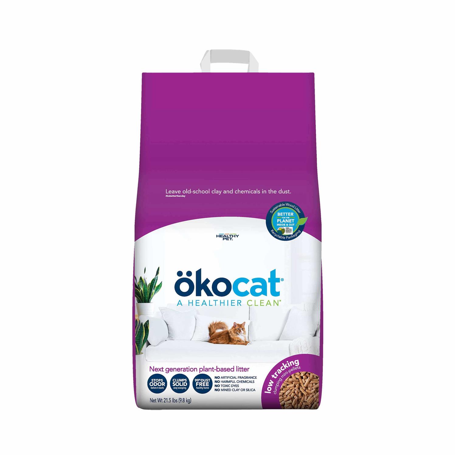 Okocat Low Tracking Clumping Mini Pellets Wood Cat Litter