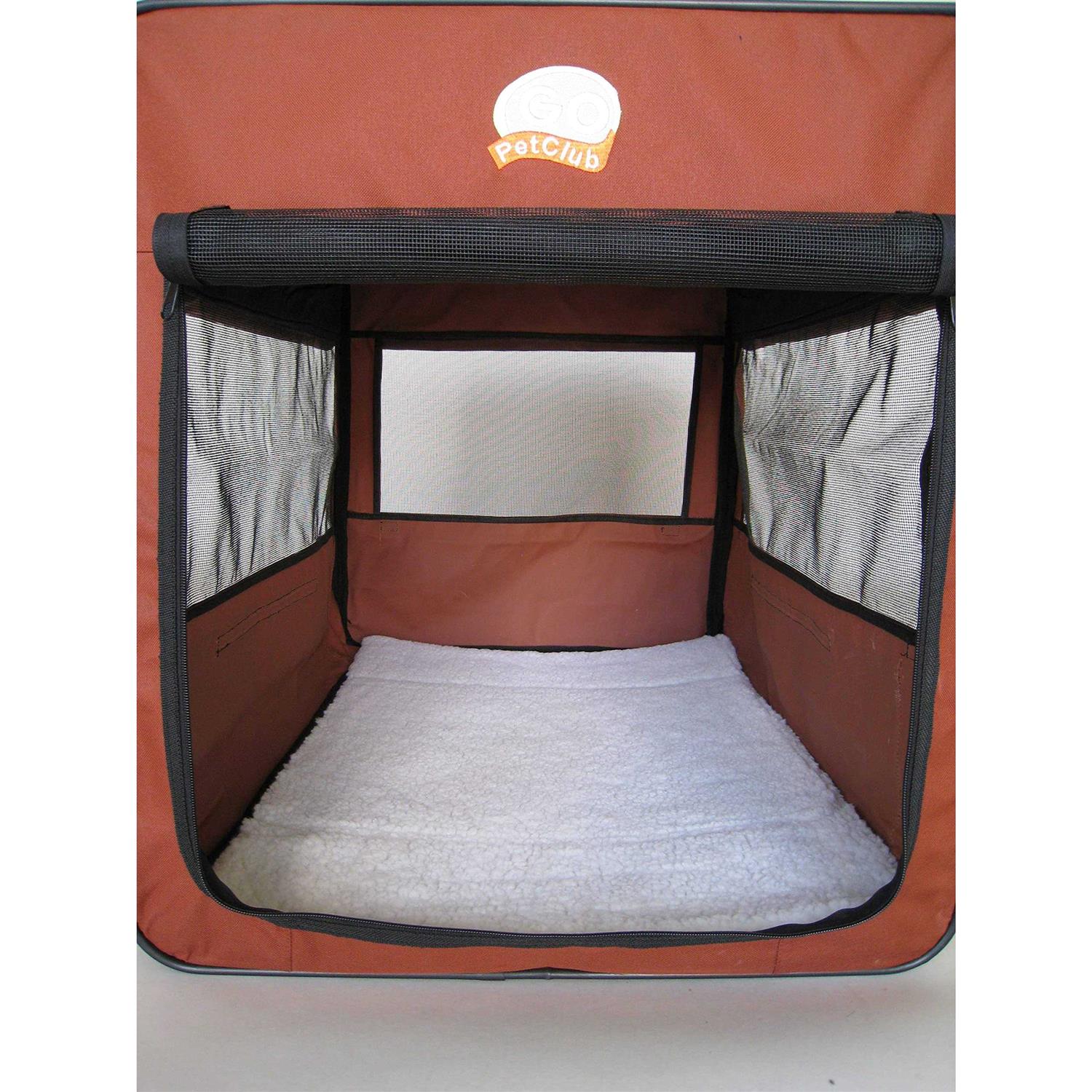 Go Pet Club Ab18 18 in. Brown Soft Dog Crate