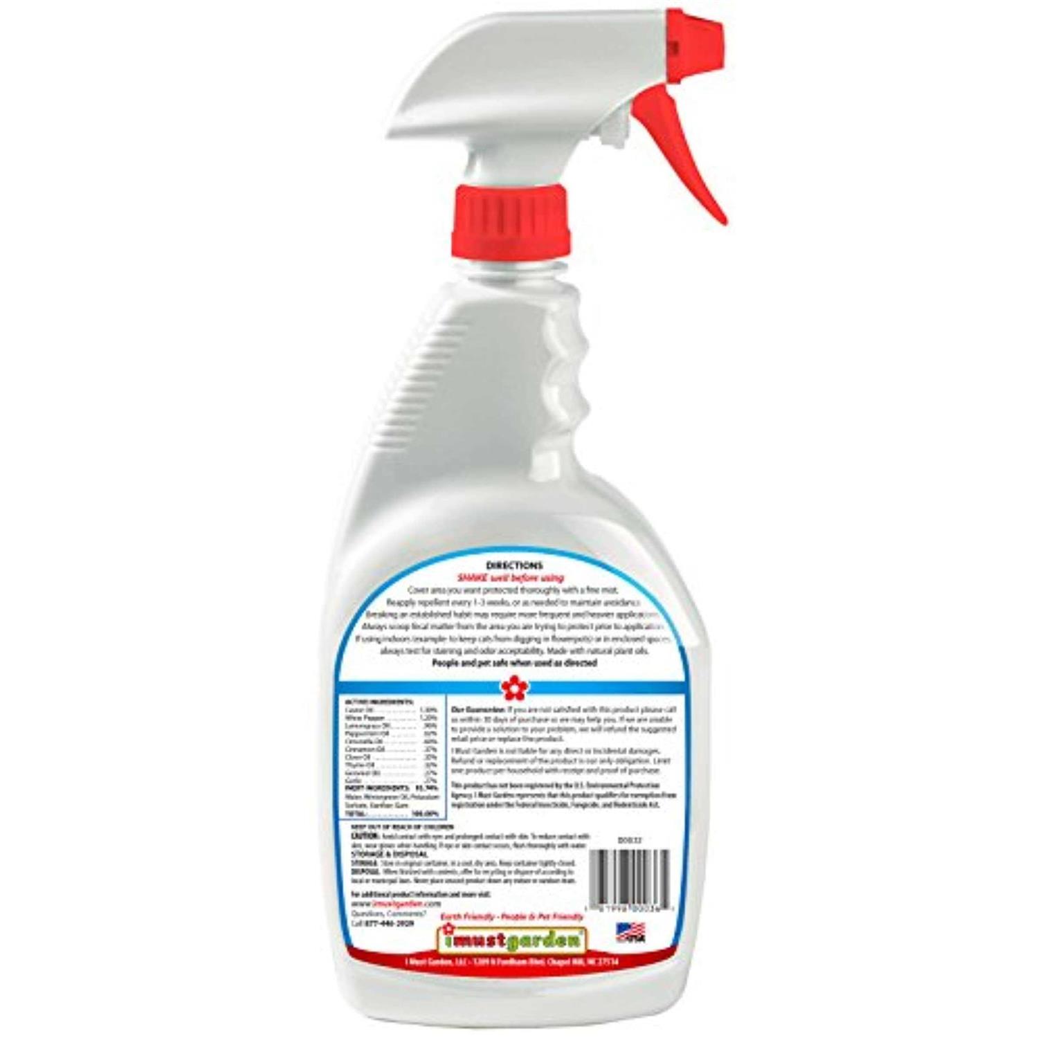 I Must Garden Dog and Cat Repellent All Natural Spray to Stop Chewing and Repel from Yards, Plants, and Gardens