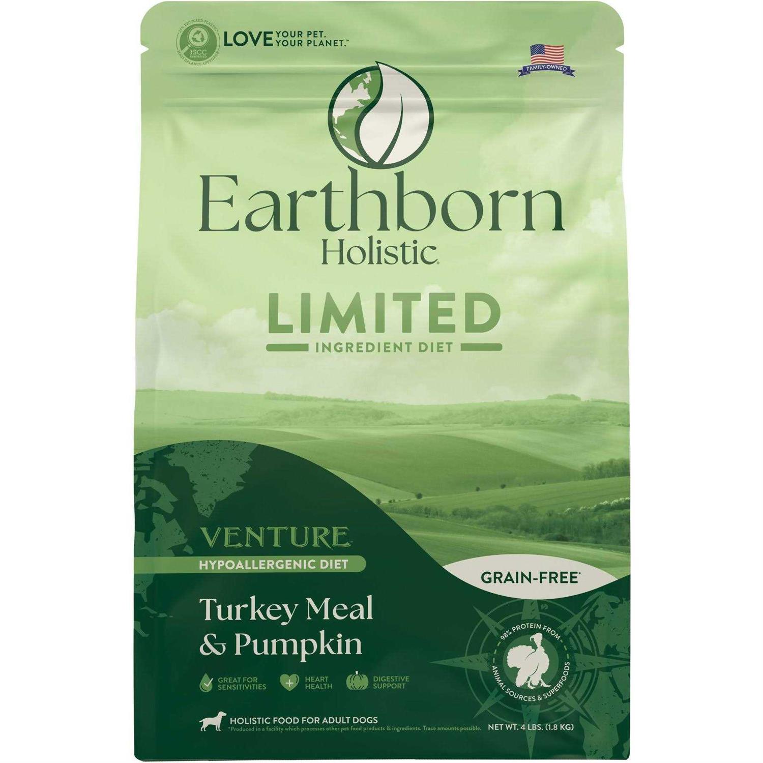 Earthborn Holistic Venture Limited Ingredient Grain Free Turkey Meal & Pumpkin Dry Dog Food