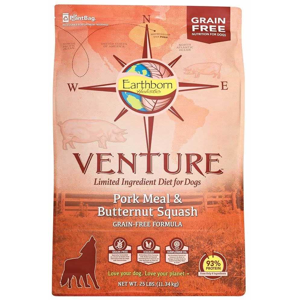 Earthborn Holistic Venture Grain Free Pork Meal & Butternut Squash Dry Dog Food