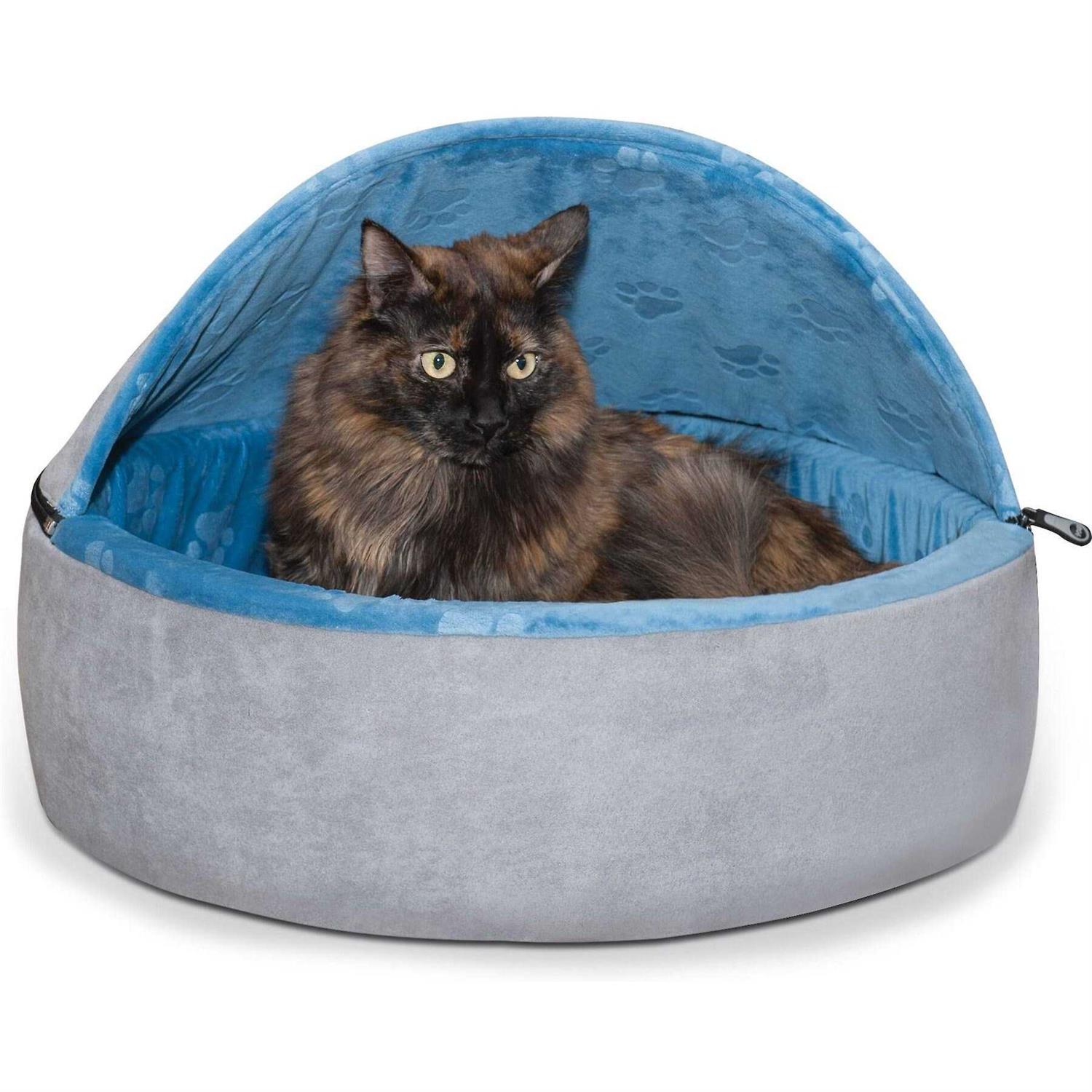K&H Self-Warming Hooded Kitty Bed