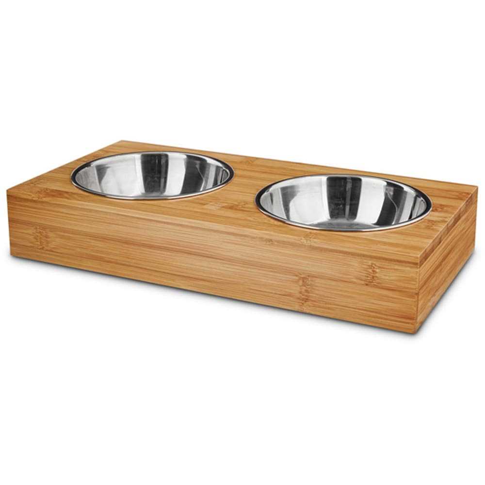 EveryYay Wood Double Diner for Dogs