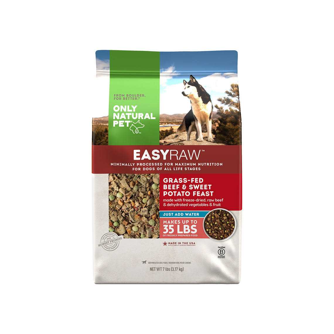 EasyRaw Grass-Fed Beef with Sweet Potato Feast Dehydrated Dog Food