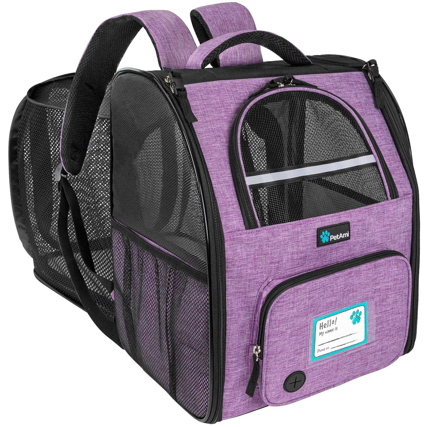 PetAmi Dog Cat Backpack Carrier Expandable Pet Carrier Backpack for Travel Hiking