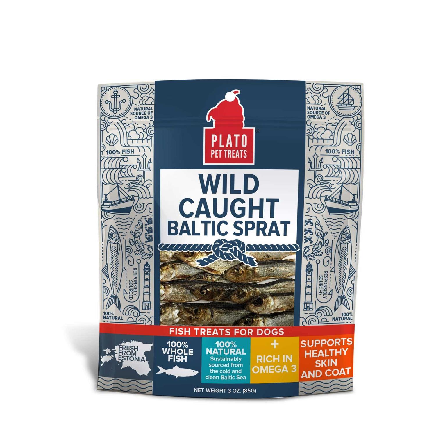 Plato Wild Caught Baltic Sprat Dog Treats