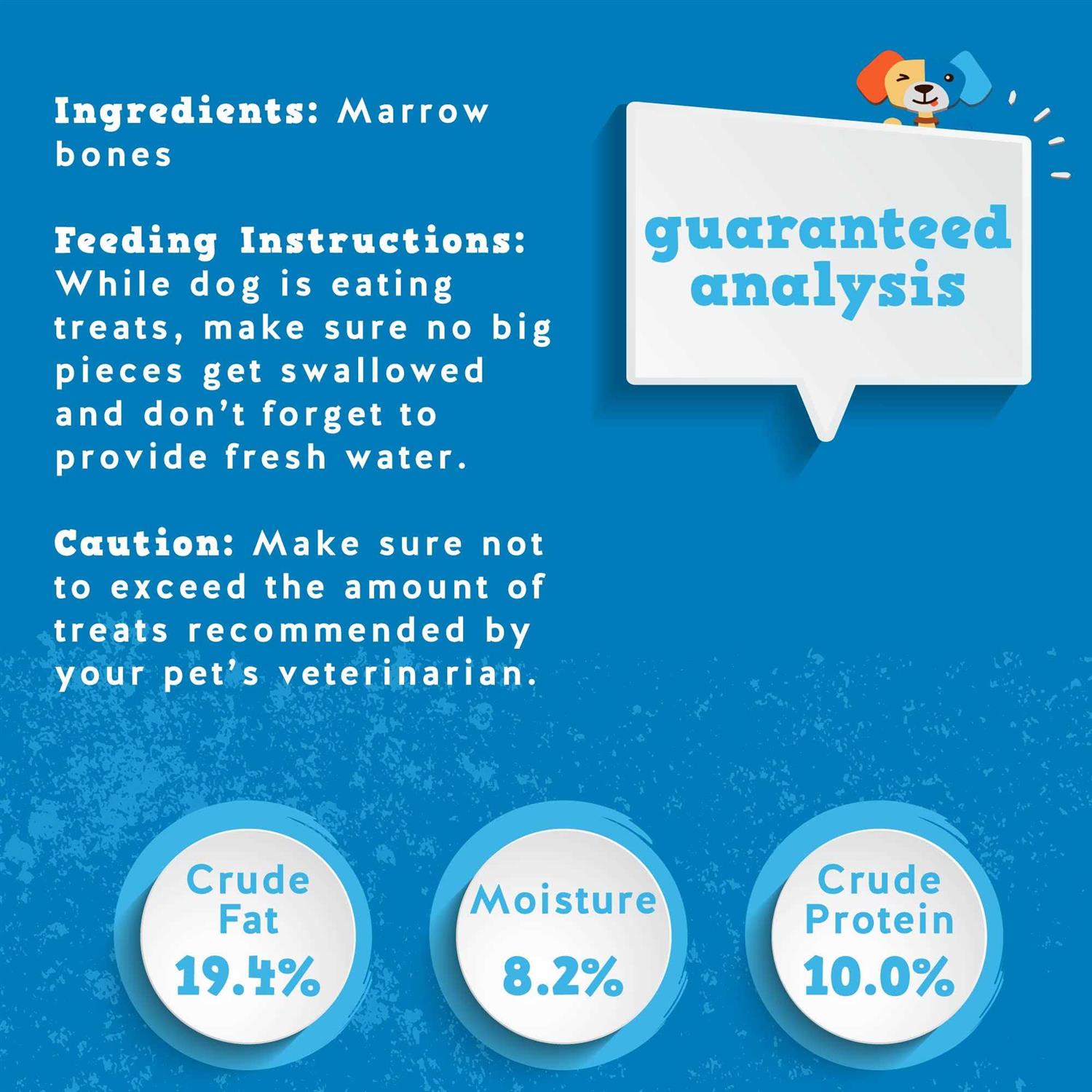 Jack & Pup Roasted Beef Marrow Bone Dog Treats