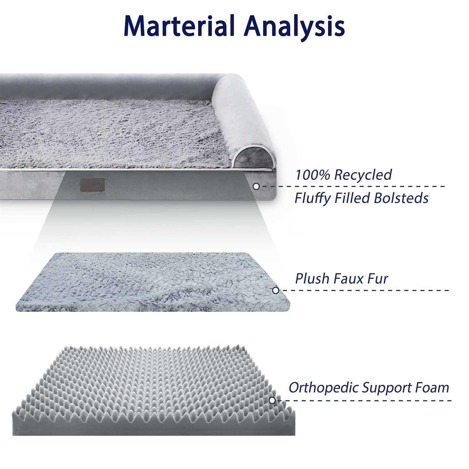 Western Home Large Orthopedic Dog Beds Large Dogs Eggs crate Foam Large Pet Bed with Waterproof