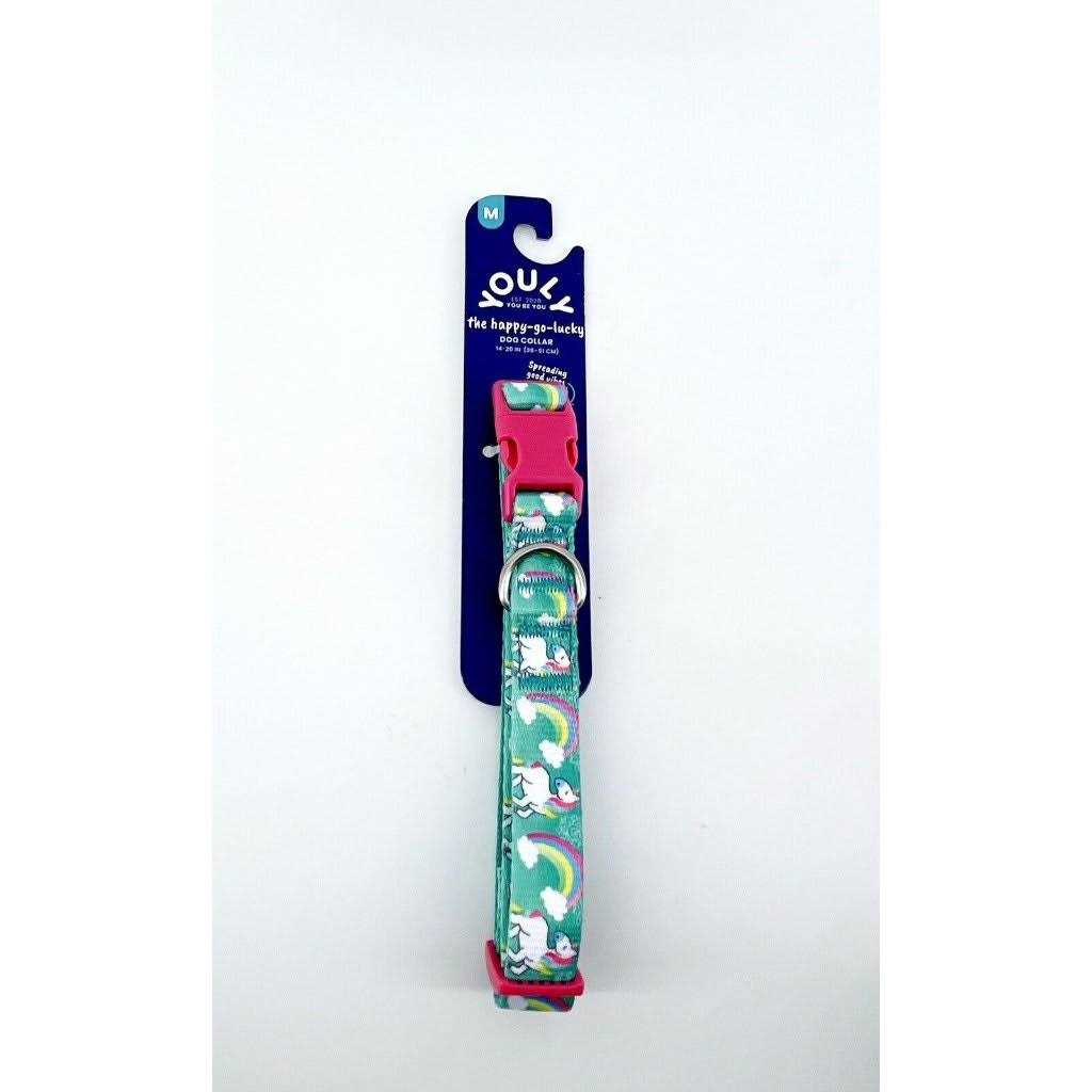 Youly The Happy-Go-Lucky Rainbows and Unicorns Dog Collar