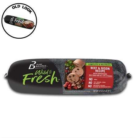 Pure Balance Wild & Fresh Dog Food Beef & Bison Recipe Rolled Chub
