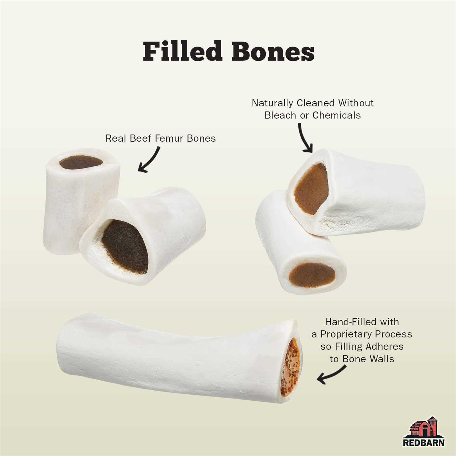 Redbarn Small Peanut Butter Filled Bones Dog Treats