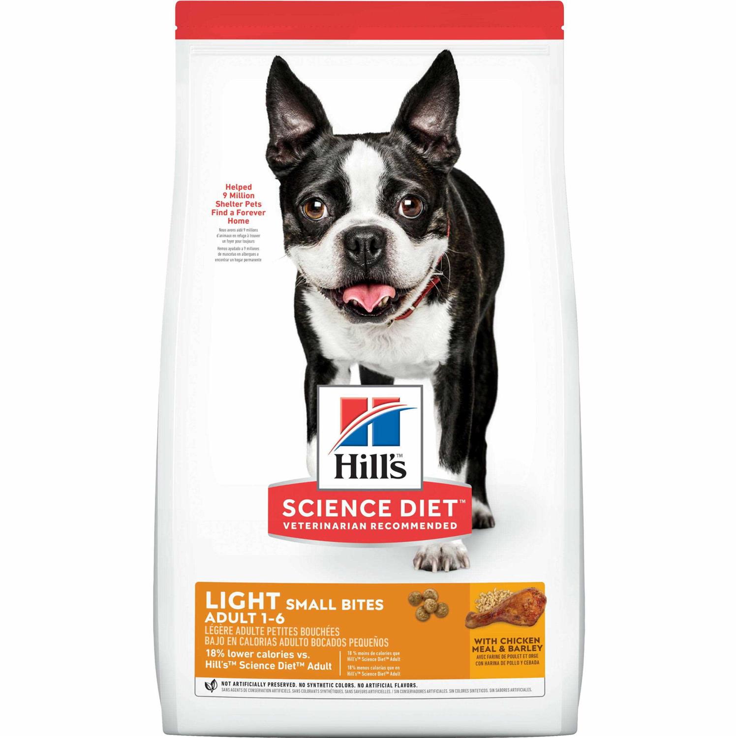 Hill’s Science Diet Adult Light Small Bites Chicken Meal & Barley Dry Dog Food
