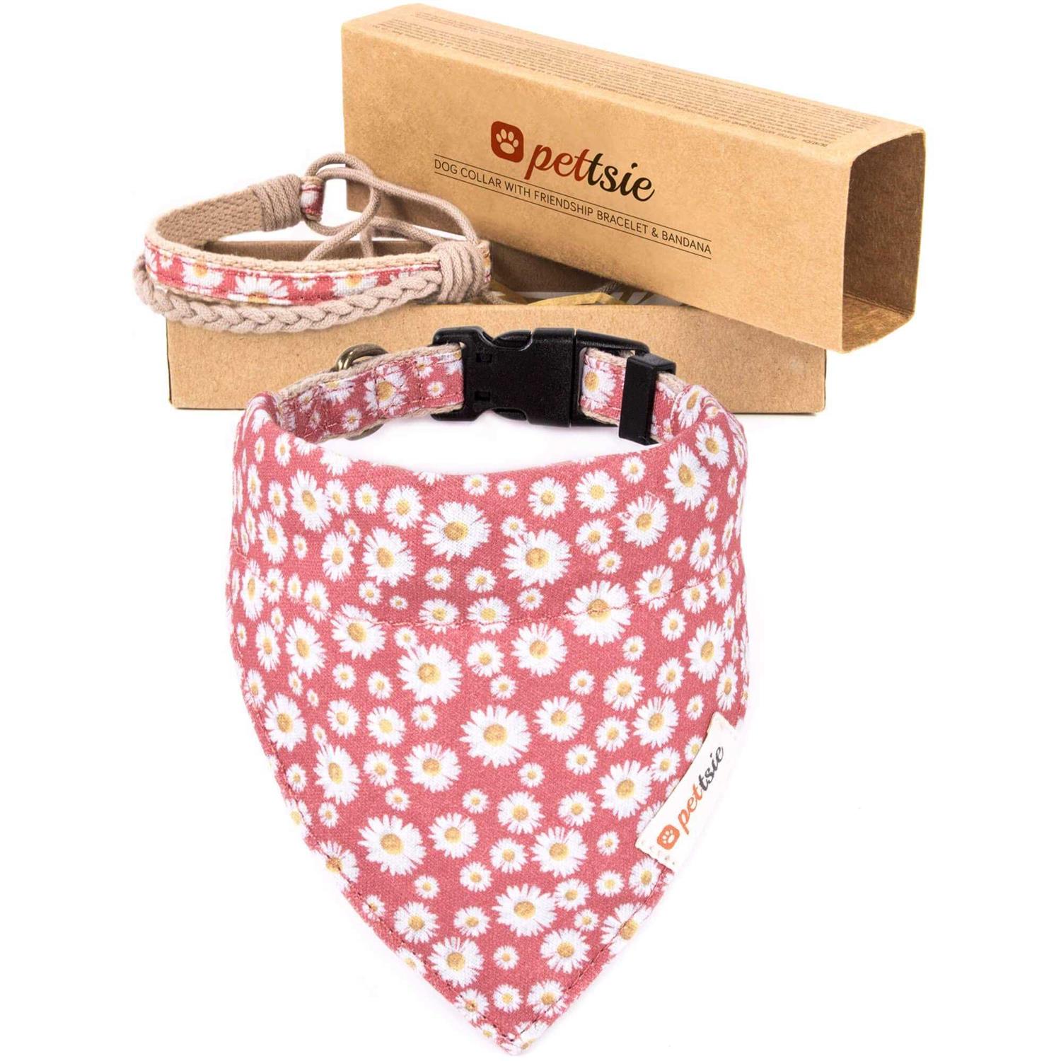 Pettsie Matching Dog Collar, Bandana and Owner Friendship Bracelet Gift Box Included
